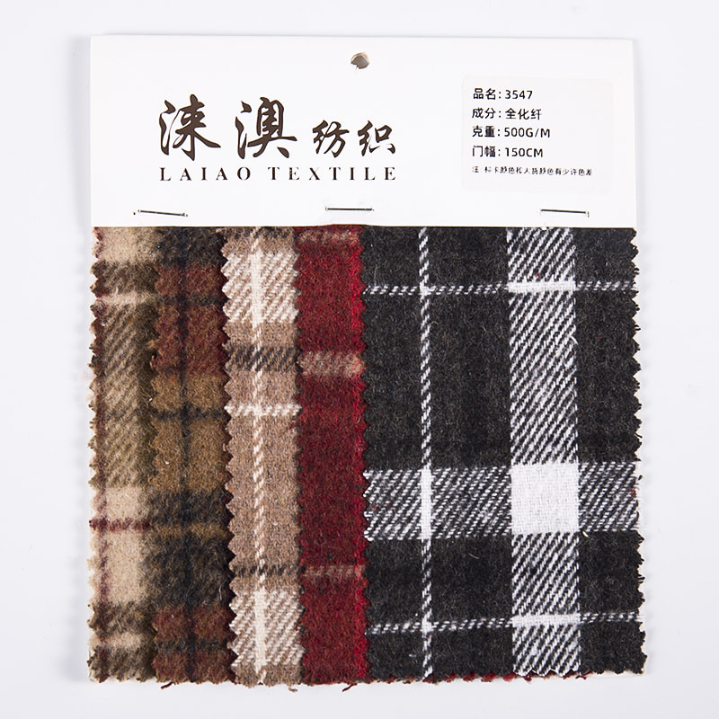 Rødt nytt design pledd twill tweed stoff for skjorter 3547