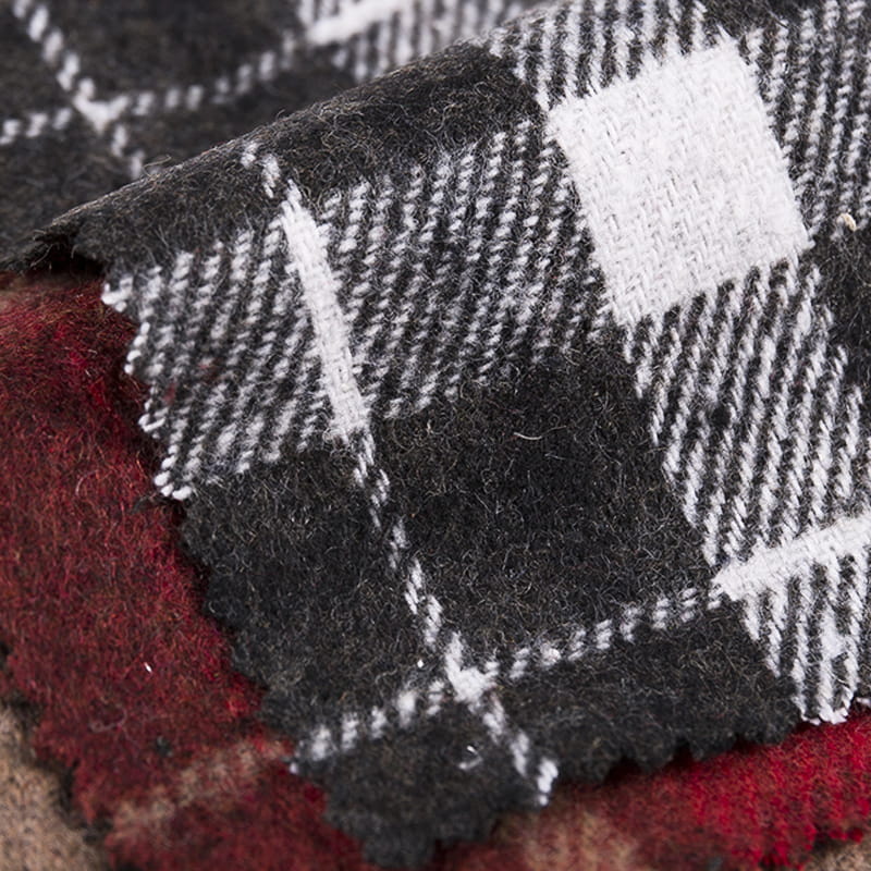 Rødt nytt design pledd twill tweed stoff for skjorter 3547