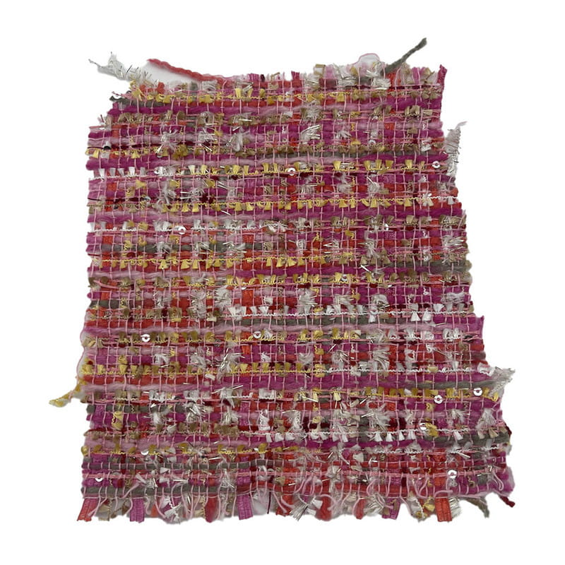 Mote rød rosa paljetter metallisk tweed stoffer for kvinner 21003