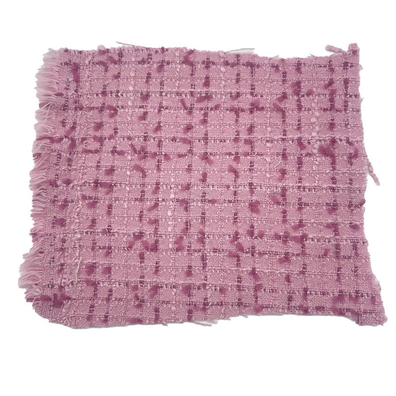 Sommerfuglmønster Rosa Jacquard Vevd Tweed Stoffer For Dameklær 23017