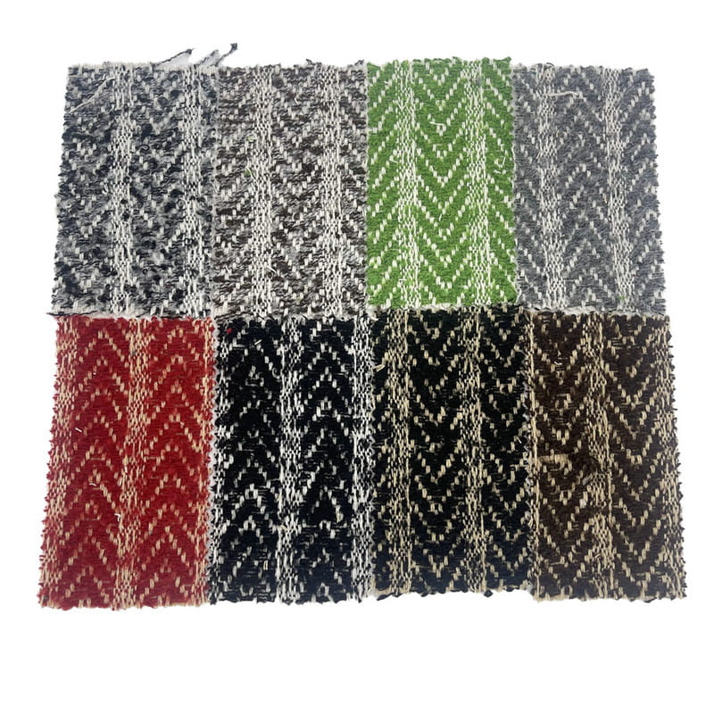 Børste Teddy Fiskebein Stripet Ull Jacquard Tweed Stoffer 3467